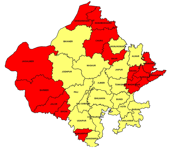 30+ Rajasthan District Zone Wise