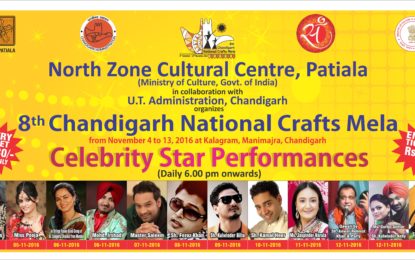 Celebrity Star Performers – ‘8th Chandigarh National Crafts Mela’ at Kalagram, Chandigarh