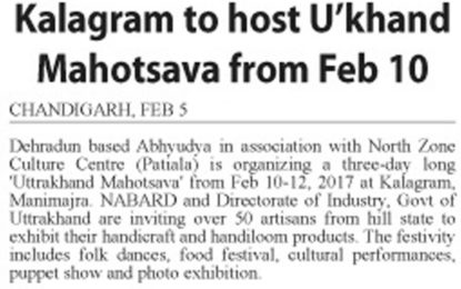 Press Clippings – ‘Uttrakhand Mahotsav’ organised by NZCC in association with Dehradun based Abhyudya