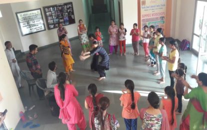 Children performing Punjabi Folk dance ‘Gidha’ during Summer Workshops