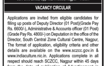 Vacancy for the post of Administrative & Accounts officer