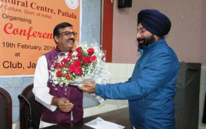 Press Conference By Prof. Saubhagya Vardhan, Director NZCC, Patiala on February 19, 2018 at Press Club, Jammu.