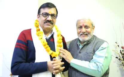 Prof. Saubhagya Vardhan, Director, NZCC Meeting with Sh. Mahesh Joshi, Chief Advisor, Haryana Kala Parishad and folk artists of Haryana at Kalagram, Chandigarh on February 15, 2018.