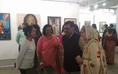 International Women’s Day -Prof Saubhagya Vardhan, Director NZCC inaugurated 16th Annual Art Exhibition of Contemporary Women Artist at Museum and Art Gallery, Sector 10, Chandigarh. Honour personalities Bibi Harjinder Kaur, Ms.Uma Sharma and Ms.Nirupama Dutt were also present.
