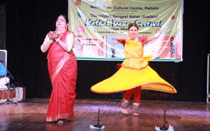 Performance by Kathak Exponents duo Kajal Misra Roy and Trina Roy today on 23/03/2018 during ‘Kathak Dance Festival’ organised jointly by the North Zone Cultural Centre, Patiala (Ministry of Culture, Govt. of India) and Chandigarh Sangeet Natak Akademi at Navrang Theatre Bal Bhawan, Sector 23, Chandigarh.