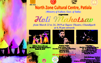 Holi Mahotsav to be organised by NZCC at Chandigarh.