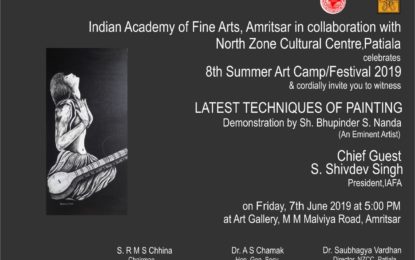 8th Summer Art Camp/Festival-2019 to be organised by NZCC at Amritsar.