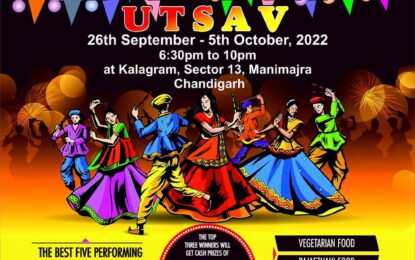 ‘Dandia Utsav’ from September 26, 2022 to October 05, 2022 at Kalagram, Manimajra, Chandigarh.